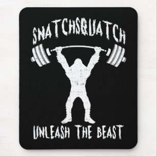 Snatchsquatch, Cartoon Big Foot, Beast, Funny Gym Mousepad