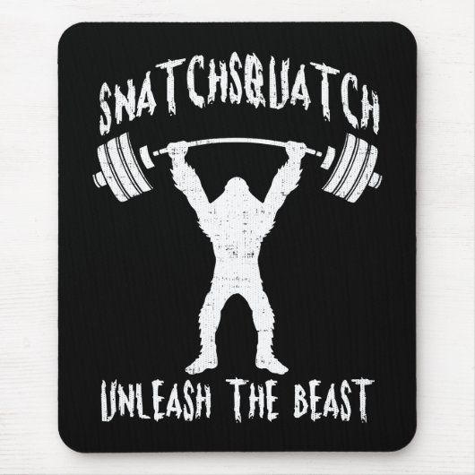 Snatchsquatch, Cartoon Big Foot, Beast, Funny Gym Mousepad (Vorne)