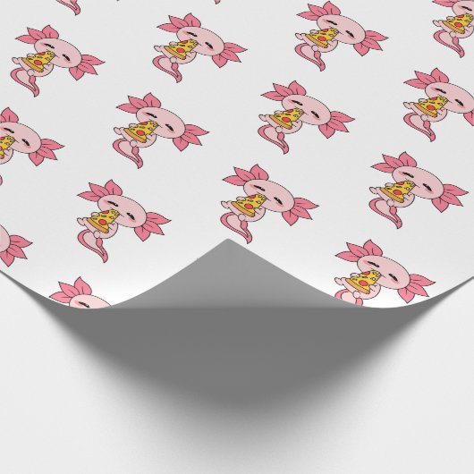 'Snaxalotl'Snacking Axolotl Wrapping Paper Geschenkpapier (Ecke)