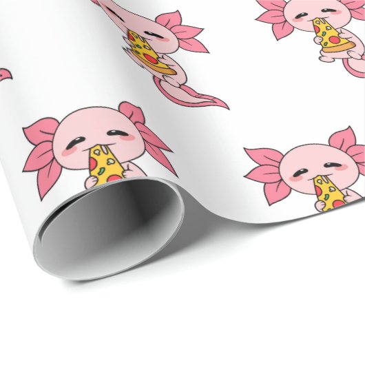 'Snaxalotl'Snacking Axolotl Wrapping Paper Geschenkpapier (Rolleneckpunkt)