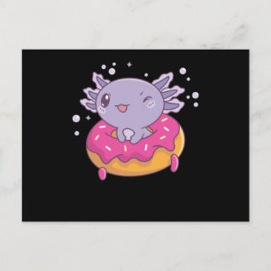 Snaxolotl Axolotl Donut Lovers Sweet Animals Postkarte