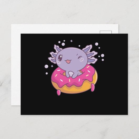 Snaxolotl Axolotl Donut Lovers Sweet Animals Postkarte (Vorne/Hinten)