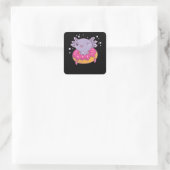 Snaxolotl Axolotl Donut Lovers Sweet Animals Quadratischer Aufkleber (Tasche)