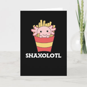 Snaxolotl Axolotl Lover Niedlicher Tiere Fries Karte