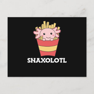 Snaxolotl Axolotl Lover Niedlicher Tiere Fries Postkarte