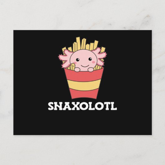 Snaxolotl Axolotl Lover Niedlicher Tiere Fries Postkarte (Vorderseite)