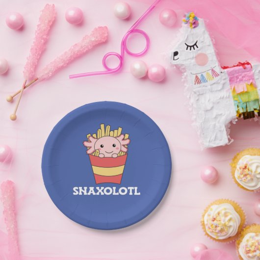 Snaxolotl Axolotl Lover Niedlicher Tiere Fries T - Pappteller (Party)