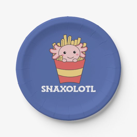 Snaxolotl Axolotl Lover Niedlicher Tiere Fries T - Pappteller (Vorderseite)