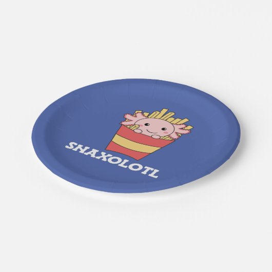 Snaxolotl Axolotl Lover Niedlicher Tiere Fries T - Pappteller (Schrägansicht)
