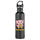 Snaxolotl Axolotl Lover Niedlicher Tiere Pizza Edelstahlflasche (Vorderseite)