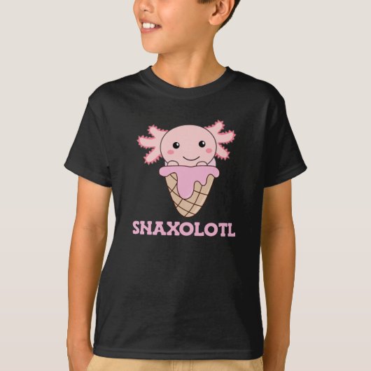 Snaxolotl Axolotl Lovers Sweet Animals Ice Creme T-Shirt (Vorderseite)