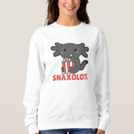 Snaxolotl Axolotl Lovers Sweet Animals Popcorn Sweatshirt (Vorderseite)