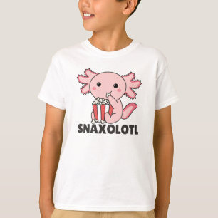 Snaxolotl Axolotl Lovers Sweet Animals Popcorn T-Shirt