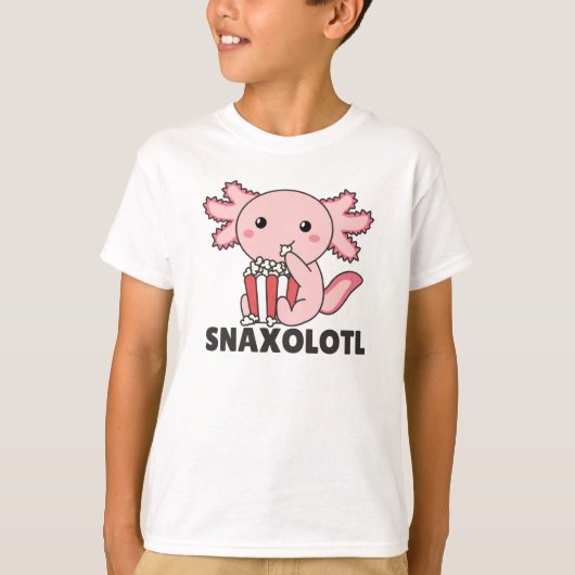 Snaxolotl Axolotl Lovers Sweet Animals Popcorn T-Shirt (Vorderseite)