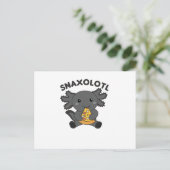 Snaxolotl Axolotl Pizza Lovers Sweet Animals Postkarte (Stehend Vorderseite)