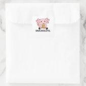 Snaxolotl Axolotl Pizza Lovers Sweet Animals Quadratischer Aufkleber (Tasche)