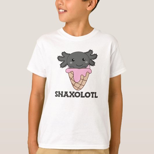 Snaxolotl Axolotl Strawberry Ice Lovers Sweet T-Shirt (Vorderseite)
