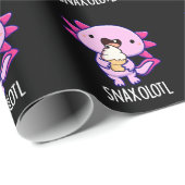 Snaxolotl Funny Axolotl Pun Dark BG Geschenkpapier (Rolleneckpunkt)
