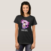 Snaxolotl Funny Axolotl Pun Dark BG T-Shirt (Vorne ganz)