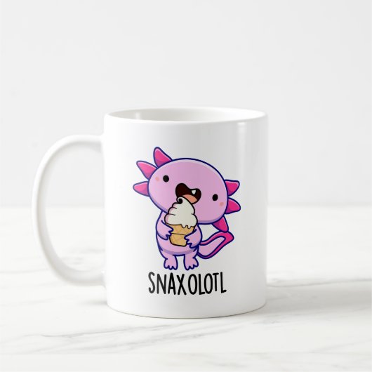 Snaxolotl Funny Axolotl Pun Kaffeetasse (Links)