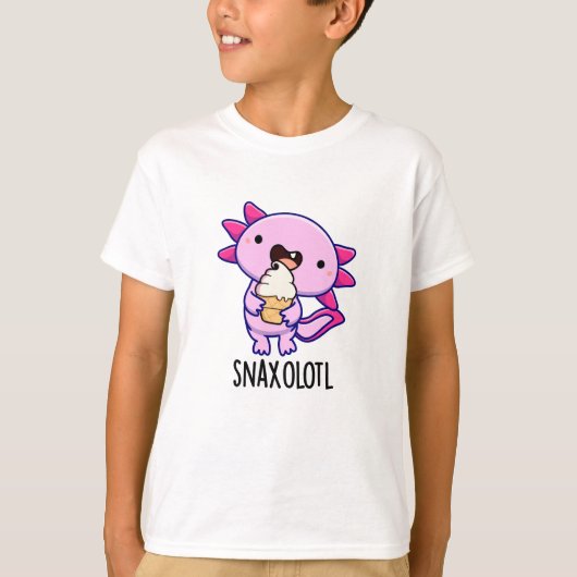 Snaxolotl Funny Axolotl Pun T-Shirt (Vorderseite)