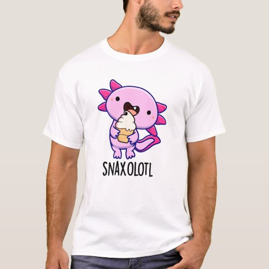 Snaxolotl Funny Axolotl Pun T-Shirt (Vorderseite)