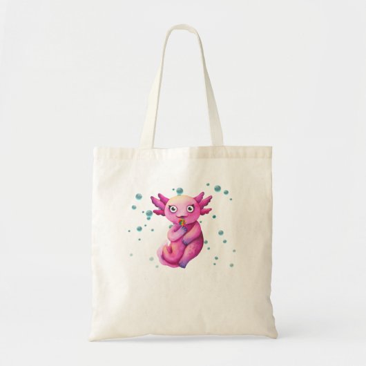Snaxolotl Kawaii Axolotl Funny Food Lover Amphibia Tragetasche (Vorne)
