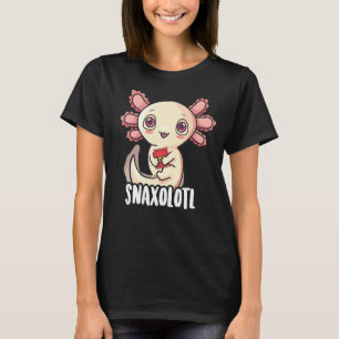 Snaxolotl Kinder Mädchen Jungen Axolotl Ess Snacks T-Shirt
