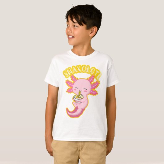 Snaxolotl Niedlich Axolotl Lover Funny Axolotl Kin T-Shirt (Vorne ganz)