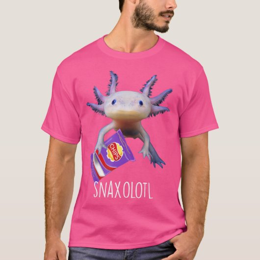 Snaxolotl Snack Feinschmecker Funny Axolotl Salama T-Shirt (Vorderseite)
