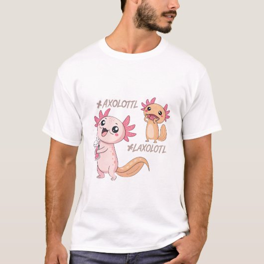 Snaxolotl und Relaxolotl Adorable Chill Axolotl Sh T-Shirt (Vorderseite)
