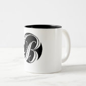 Snazzy Initiale B Zweifarbige Tasse (VorderseiteRechts)