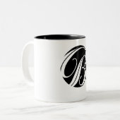Snazzy Initiale B Zweifarbige Tasse (Vorderseite Links)