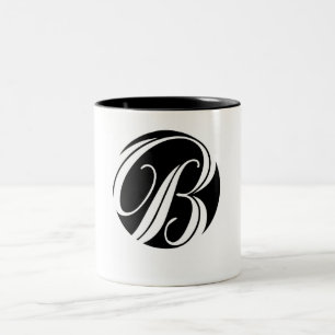 Snazzy Initiale B Zweifarbige Tasse