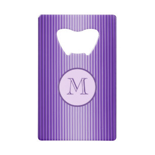Snazzy Raffiniert Lila Monogramm Geldbeutel Flaschenöffner