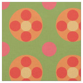 Snazzy Retro Red Field Pappies Muster Fabric Stoff (Nahaufnahme)