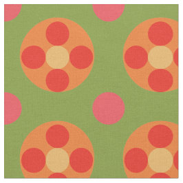 Snazzy Retro Red Field Pappies Muster Fabric Stoff