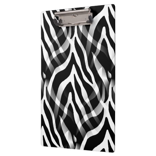 Snazzy Schwarzweiss-Zebra-Streifen-Druck Klemmbrett (Links)