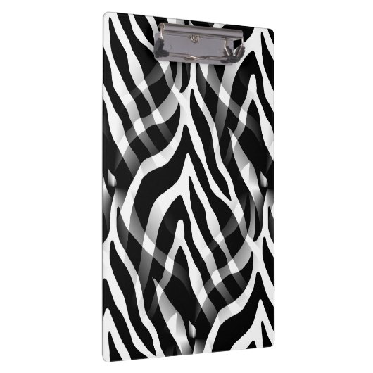 Snazzy Schwarzweiss-Zebra-Streifen-Druck Klemmbrett (Rechts)