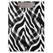 Snazzy Schwarzweiss-Zebra-Streifen-Druck Klemmbrett (Vorderseite)