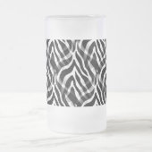 Snazzy Schwarzweiss-Zebra-Streifen-Druck Mattglas Bierglas (Mittel)