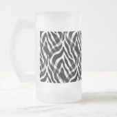 Snazzy Schwarzweiss-Zebra-Streifen-Druck Mattglas Bierglas (Links)