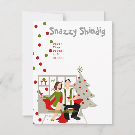 Snazzy Shindig Christmas Einladung (Vorderseite)