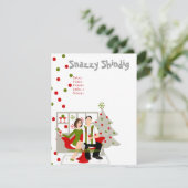 Snazzy Shindig Christmas Einladung (Stehend Vorderseite)