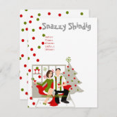 Snazzy Shindig Christmas Einladung (Vorne/Hinten)