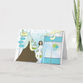 Snazzy Ski Lodge Feiertagskarte (Vorderseite)