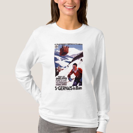 SNCF-Bahndrahtseilbahnpromo-Plakat T-Shirt (Vorderseite)