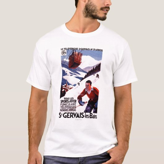 SNCF-Bahndrahtseilbahnpromo-Plakat T-Shirt (Vorderseite)