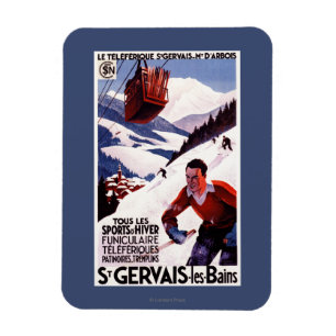 SNCF-Bahnseilbahn-Werbeplakat Magnet