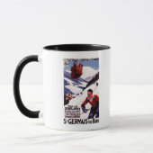 SNCF-Bahnseilbahn-Werbeposter Tasse (Links)